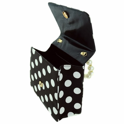 Pearl Handle Polka Dot Purse