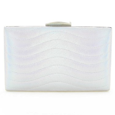 Metallic Waves Frame Clutch