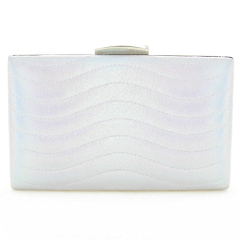 Metallic Waves Frame Clutch