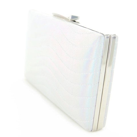 Metallic Waves Frame Clutch