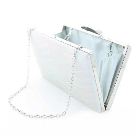 Metallic Waves Frame Clutch