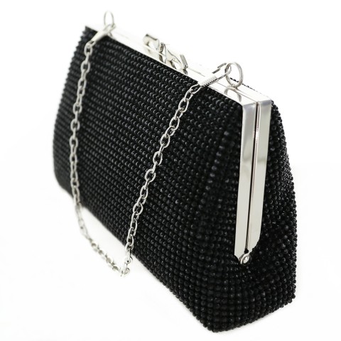 Women Rhinestone Crystal Mesh Clutch Bag