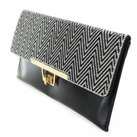 Women Rhinestone Crystal Envelope Clutch Bag