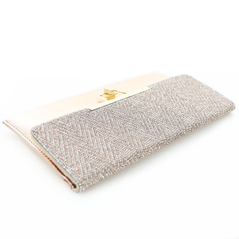 Women Rhinestone Crystal Envelope Clutch Bag