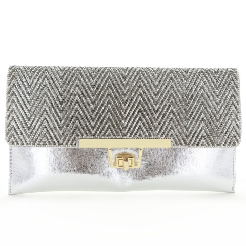 Women Rhinestone Crystal Envelope Clutch Bag