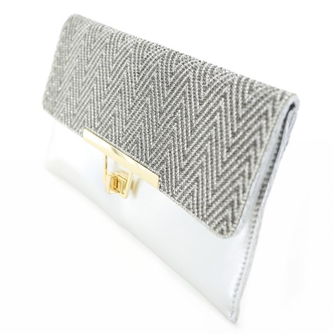 Women Rhinestone Crystal Envelope Clutch Bag