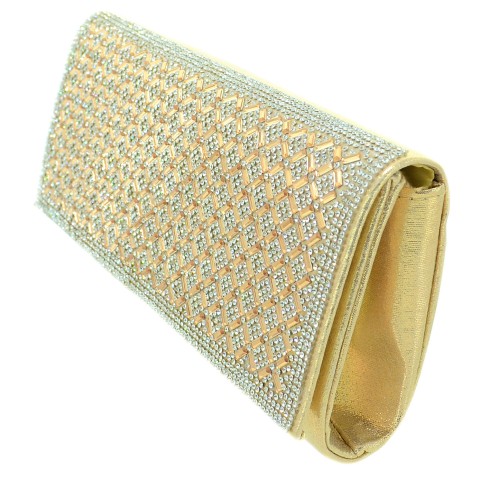 Crystal Foldover Clutch