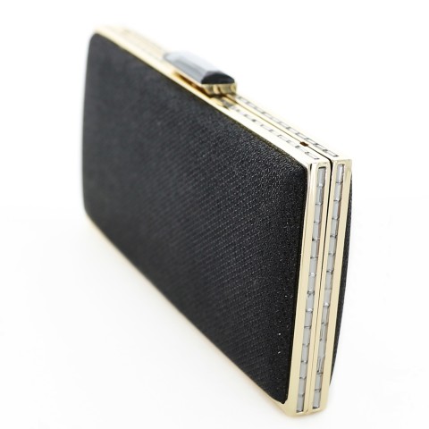 Glitter Rhinestone Frame Evening Clutch Bag