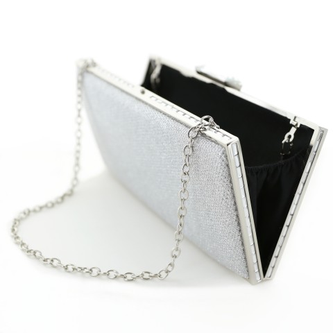 Glitter Rhinestone Frame Evening Clutch Bag