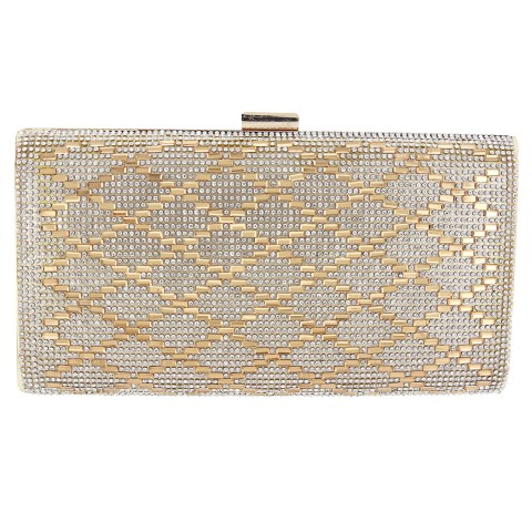 Crystal-Embellished Evening Clutch