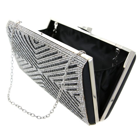 Crystal-Embellished Evening Clutch