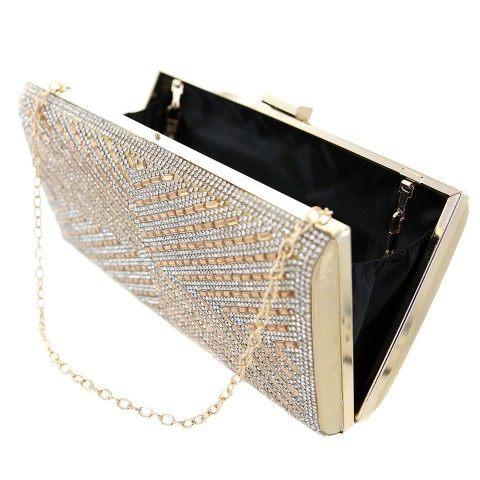 Crystal-Embellished Evening Clutch