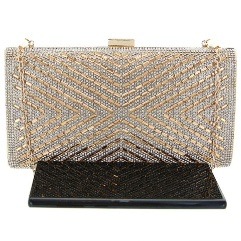 Crystal-Embellished Evening Clutch