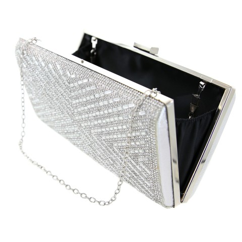 Crystal-Embellished Evening Clutch