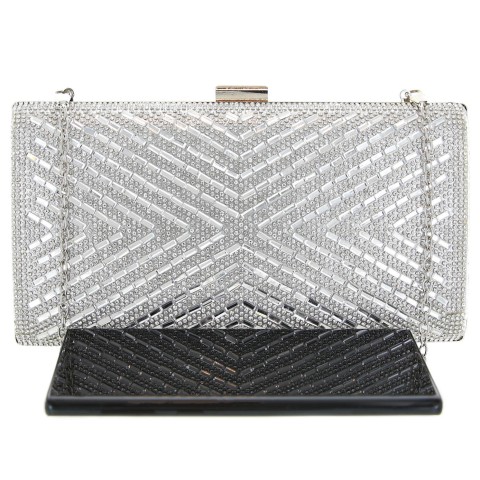 Crystal-Embellished Evening Clutch