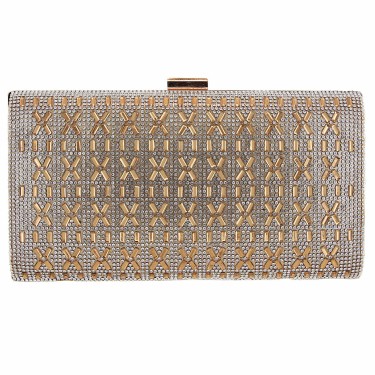 Crystal-Embellished Evening Clutch