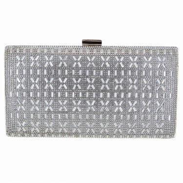 Crystal-Embellished Evening Clutch