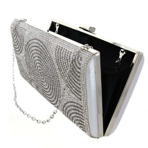 Crystal-Embellished Evening Clutch