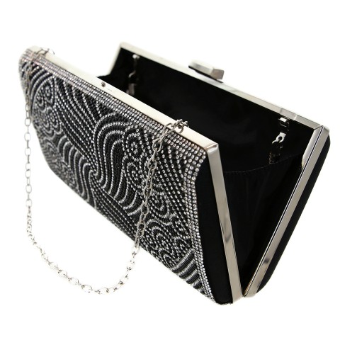 Crystal-Embellished Evening Clutch