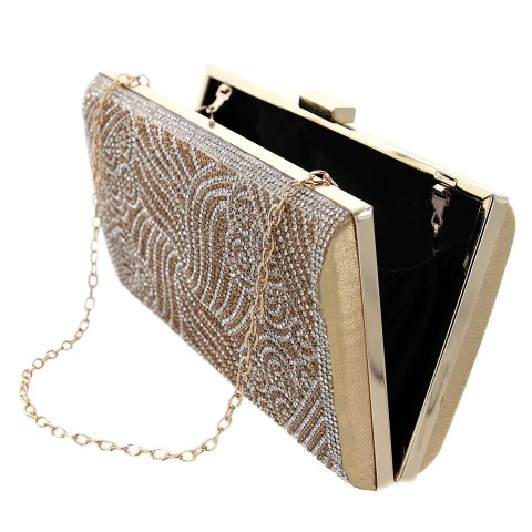 Crystal-Embellished Evening Clutch