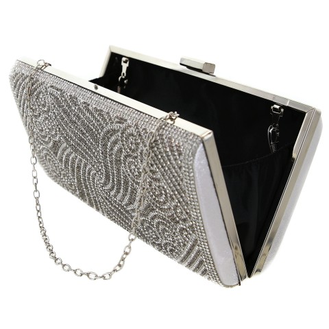 Crystal-Embellished Evening Clutch