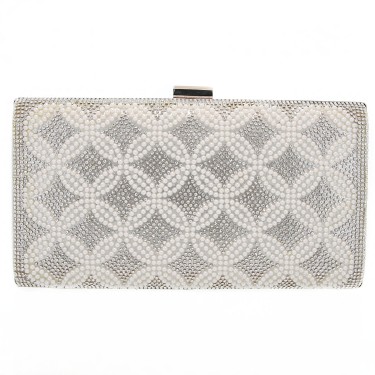 Crystal & Pearl Embellished Clutch