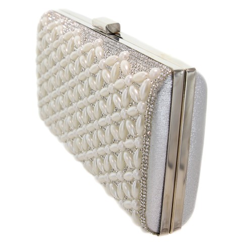 Crystal & Pearl Embellished Clutch