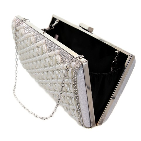 Crystal & Pearl Embellished Clutch