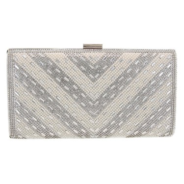 Crystal & Pearl Embellished Clutch