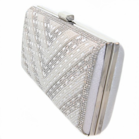 Crystal & Pearl Embellished Clutch