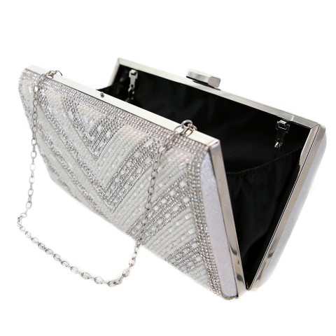 Crystal & Pearl Embellished Clutch