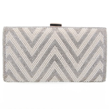 Crystal & Pearl Embellished Clutch