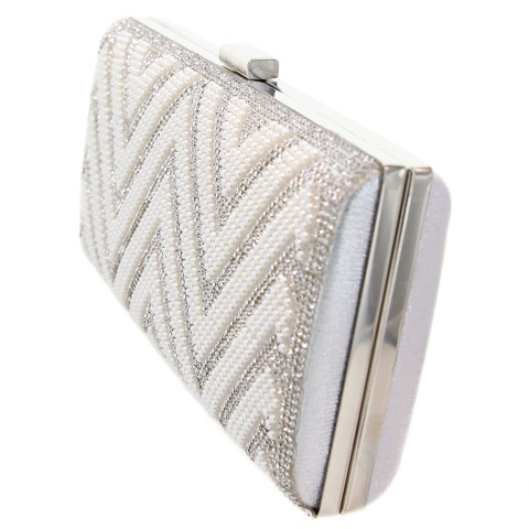 Crystal & Pearl Embellished Clutch