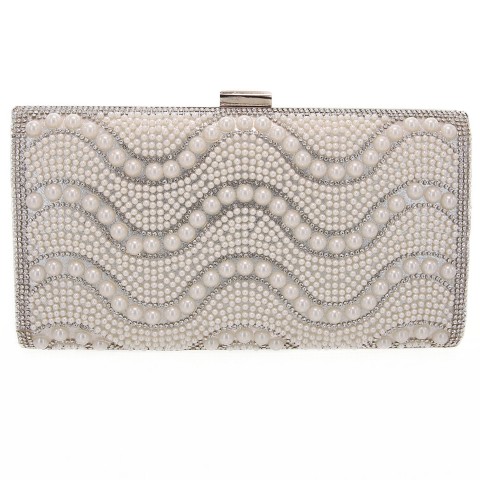 Crystal & Pearl Embellished Clutch