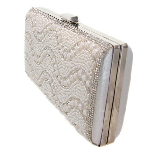 Crystal & Pearl Embellished Clutch