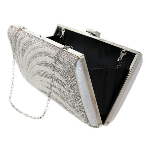 Crystal & Pearl Embellished Clutch