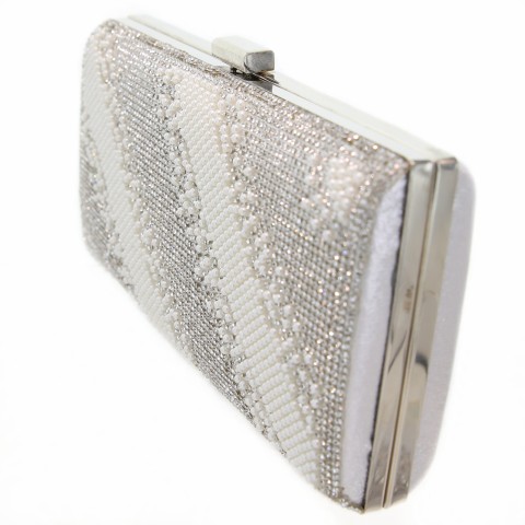 Crystal & Pearl Embellished Clutch