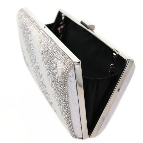 Crystal & Pearl Embellished Clutch