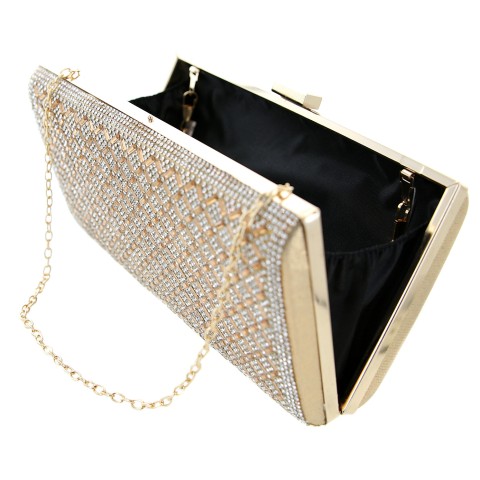 Crystal-Embellished Evening Clutch