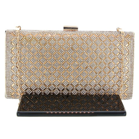 Crystal-Embellished Evening Clutch