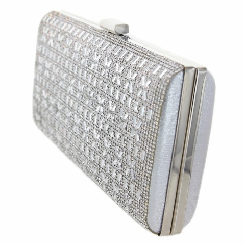 Crystal-Embellished Evening Clutch