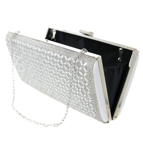 Crystal-Embellished Evening Clutch