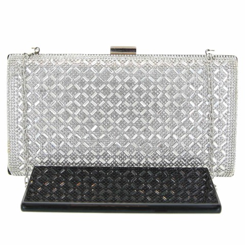 Crystal-Embellished Evening Clutch