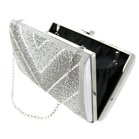 Crystal-Embellished Evening Clutch