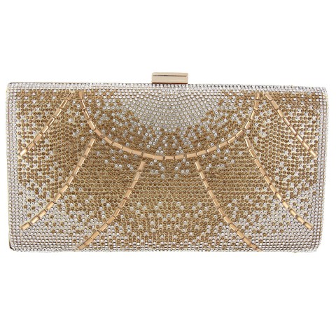 Crystal-Embellished Evening Clutch