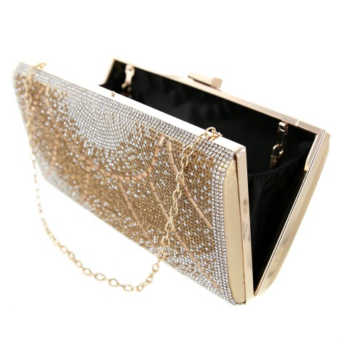 Crystal-Embellished Evening Clutch