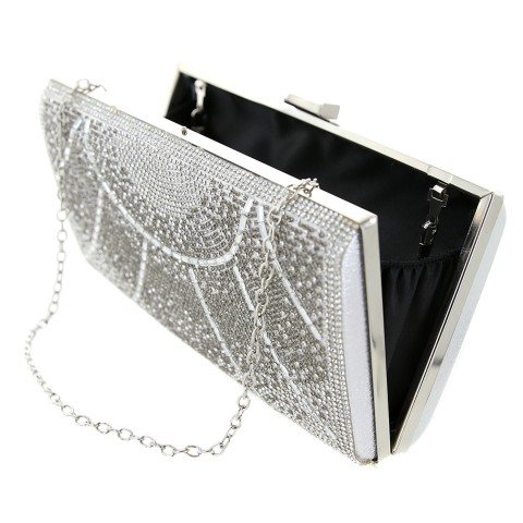 Crystal-Embellished Evening Clutch