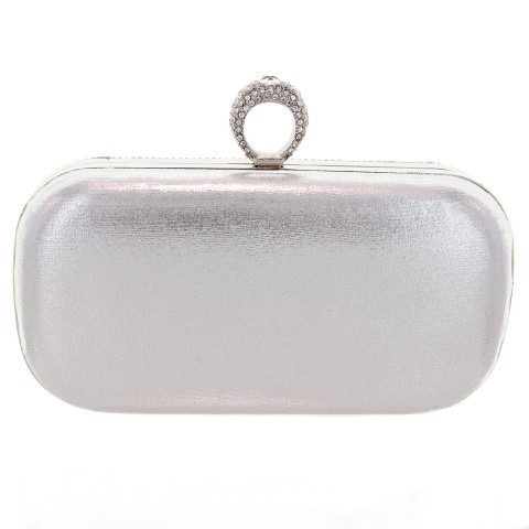 Ring Top Crystal-Embellished Clutch