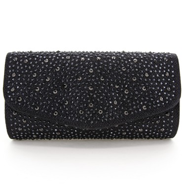 Glitter Crystal Rhinestone All Over Evening Clutch