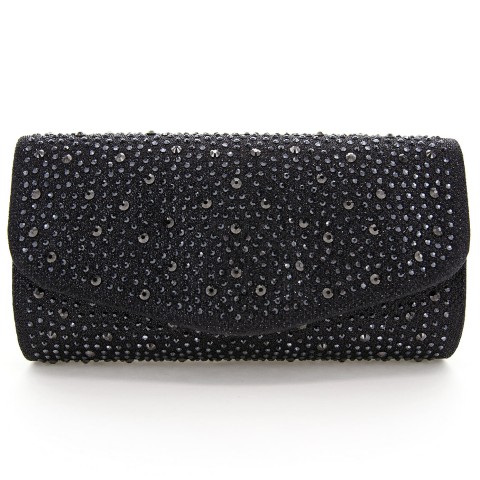 Glitter Crystal Rhinestone All Over Evening Clutch